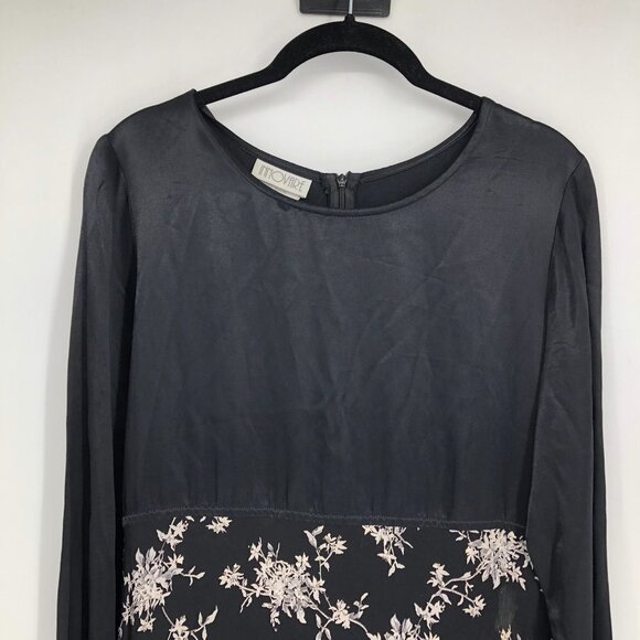 Innovare Black floral Maxi dress with  Long sleeve size 8 - Picture 3 of 14